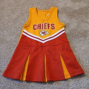 Kansas City Chiefs Girls Cheer Dress 2T - Red & Gold